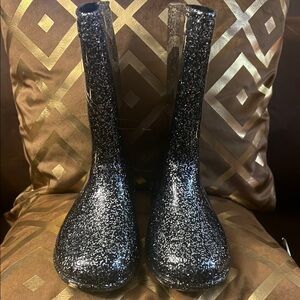 Sparkly Black Kids Boots